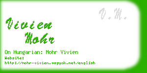 vivien mohr business card